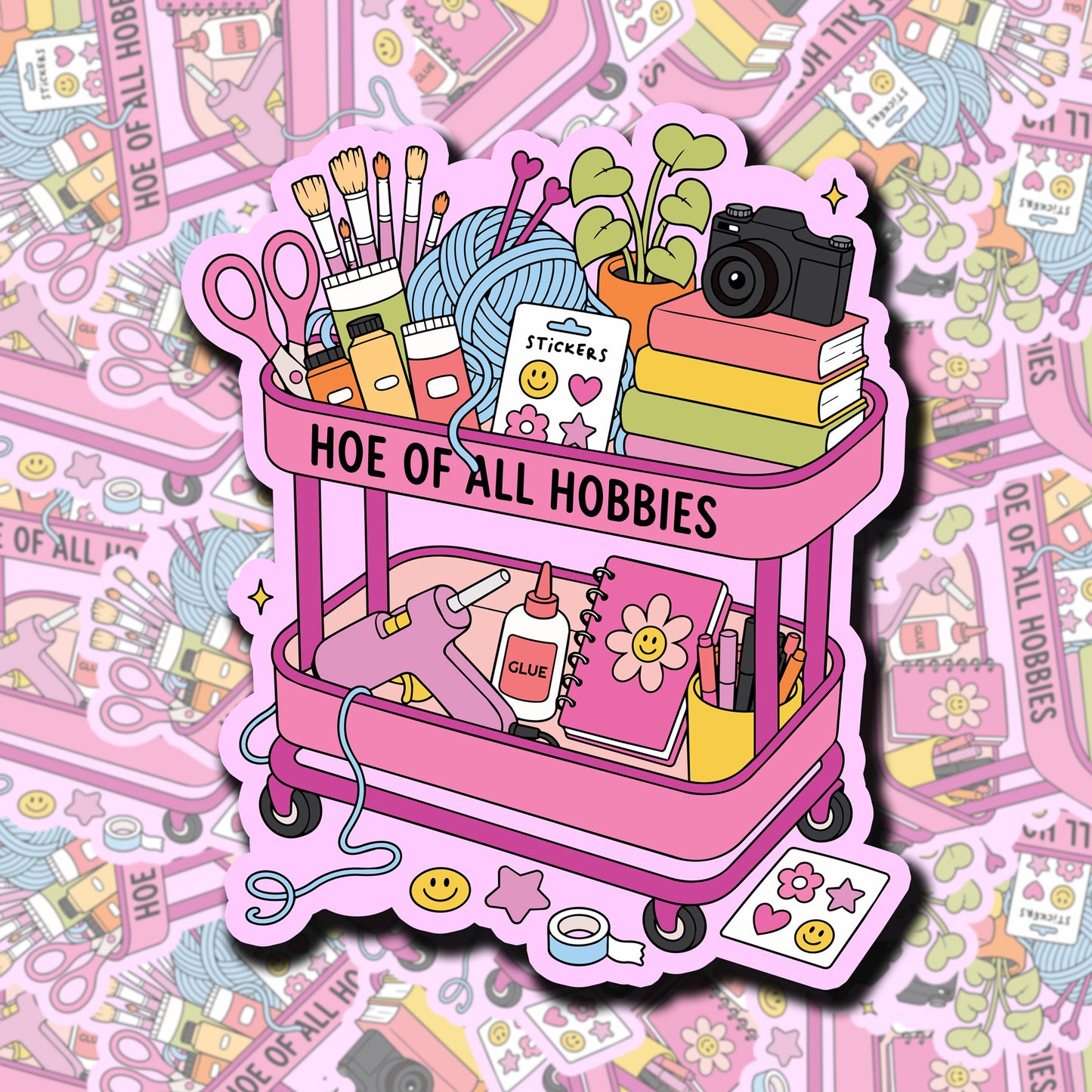 Hoe Of All Hobbies Sticker