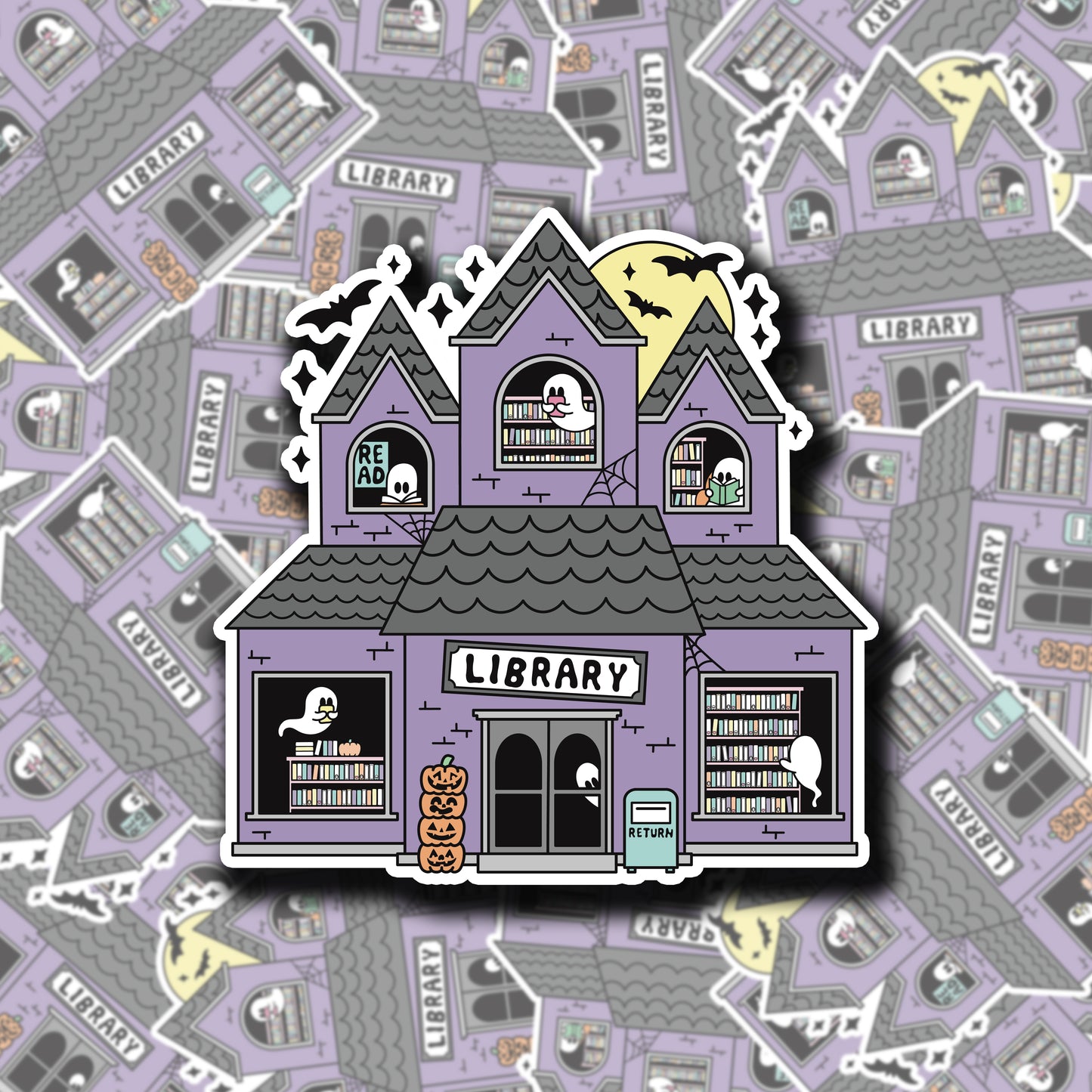 Haunted Library Sticker