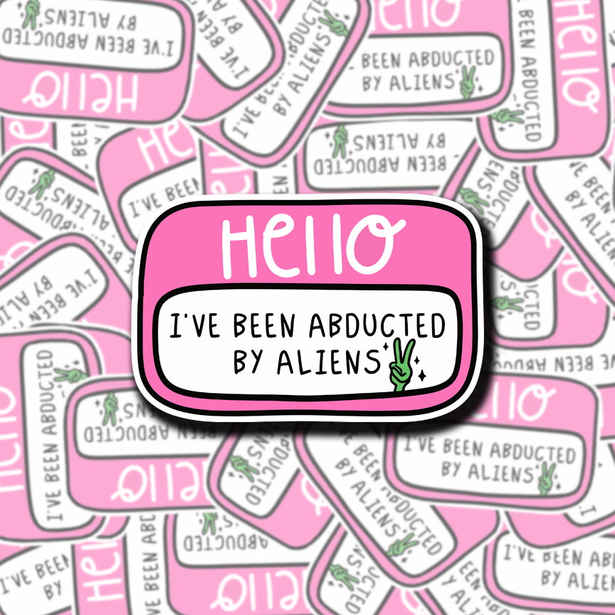 Hello Alien Tag Sticker