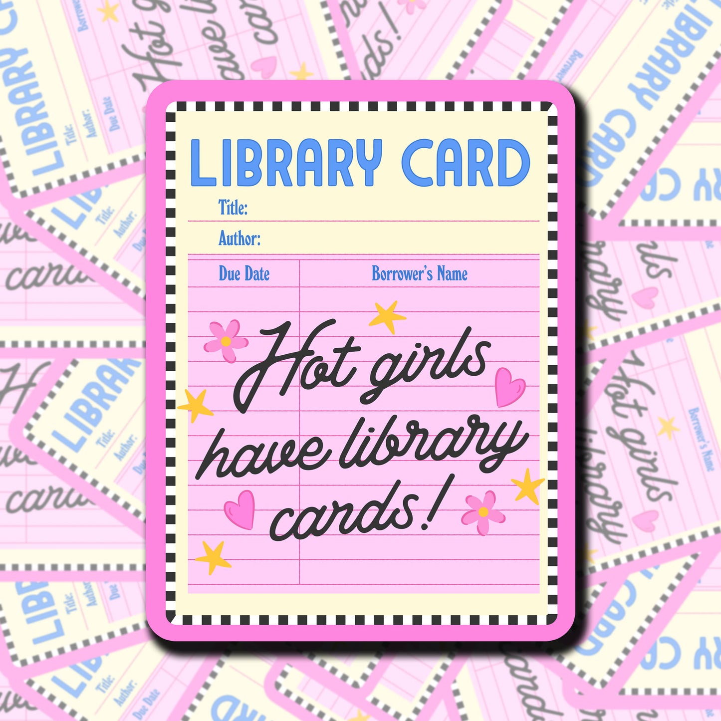 Library Card Sticker
