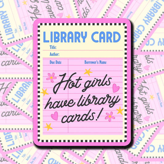 Library Card Sticker