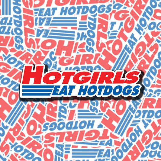 Hot Girls Eat Hot Dogs Sticker