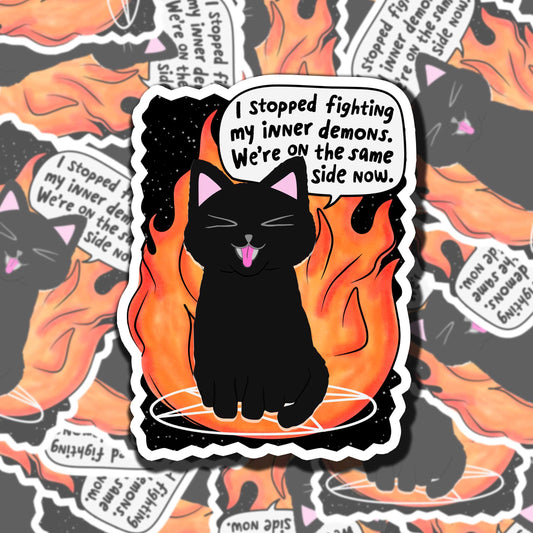 Fighting Demons Sticker