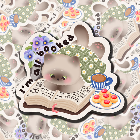 I'm all Booked Sticker