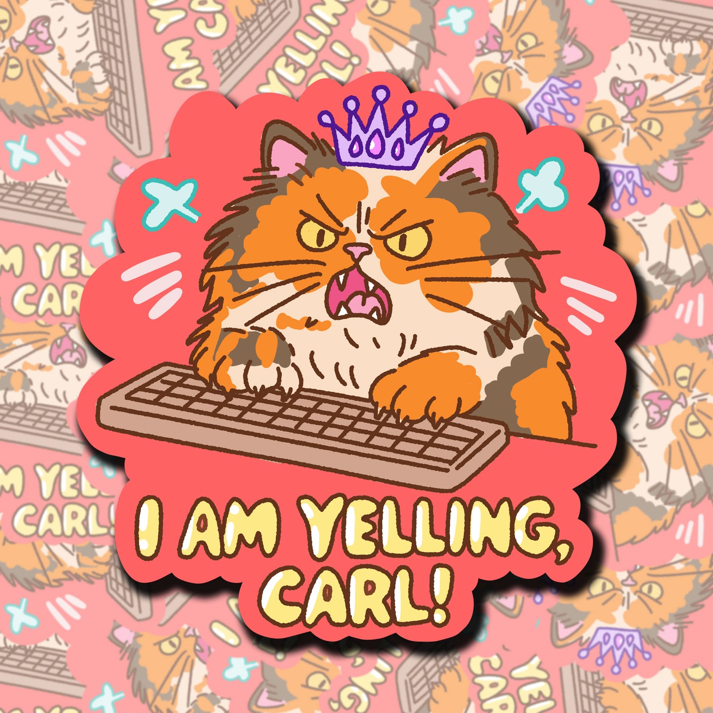 I am yelling Carl Sticker