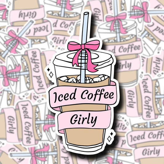 Iced Coffee Girlie Sticker