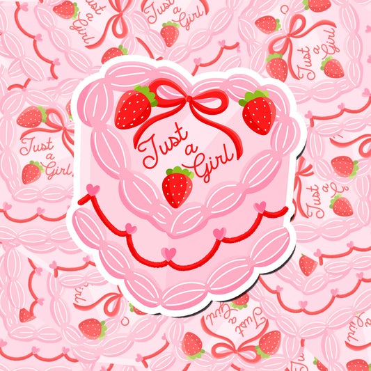 Just A Girl Sticker