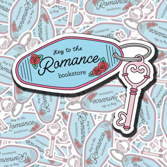 Romance Bookstore Key Sticker