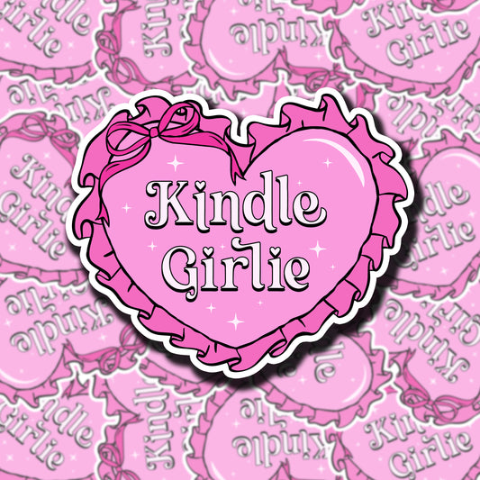 Kindle Girlie Heart Sticker