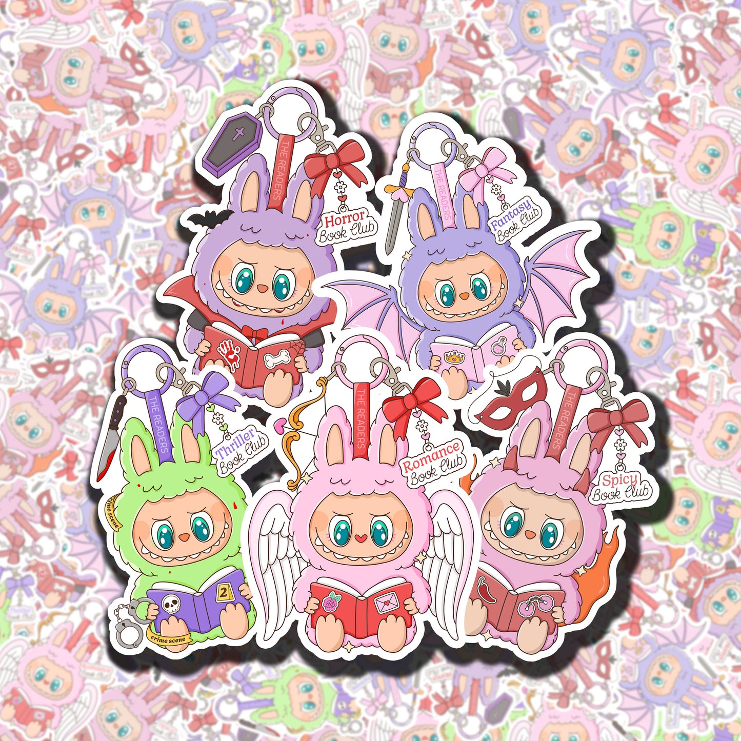 Bookish Labubu Sticker Pack
