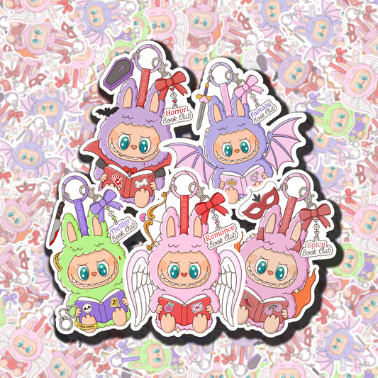 Bookish Labubu Sticker Pack