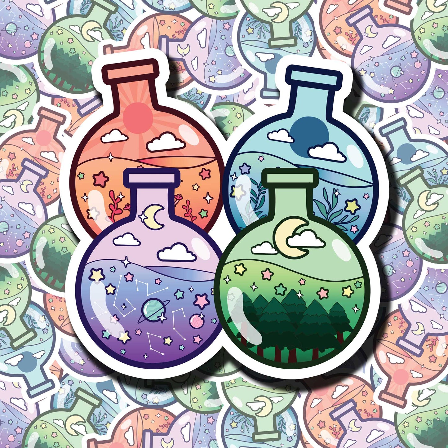 Landscape Bottles Sticker Bundle