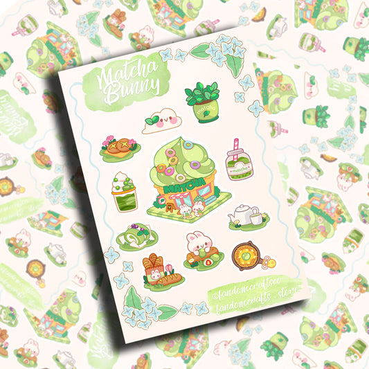 Matcha Bunny Sticker Sheet