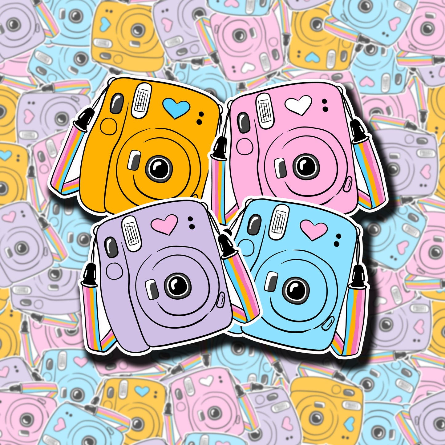 Retro Camera Sticker Pack (holographic)