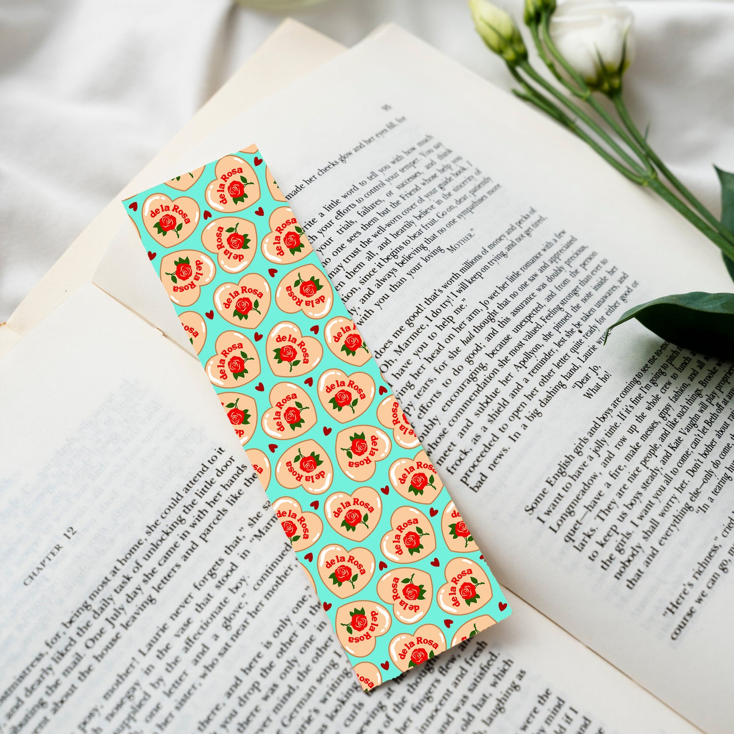 Valentine's Heart Mazapan Bookmark (Mint)