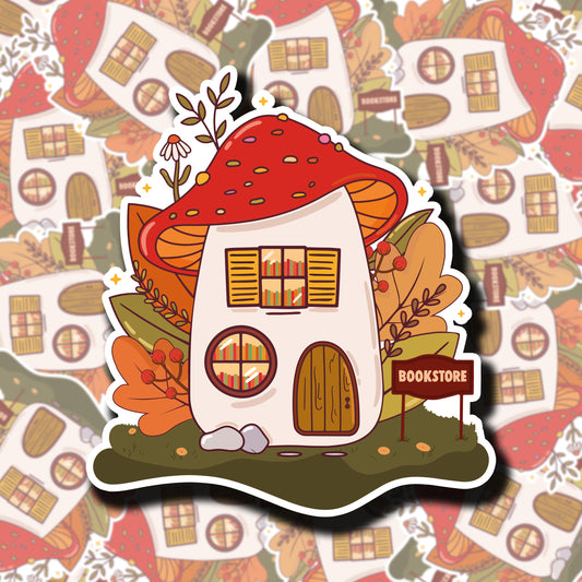 Mushroom Library Sticker