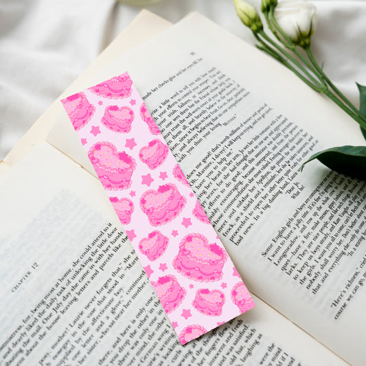 Pink Valentine's Cake Bookmark