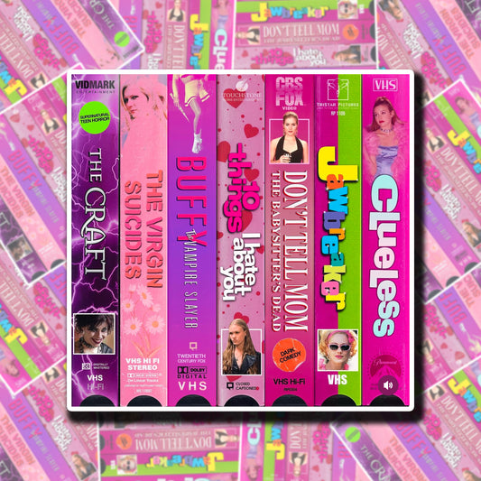 90's VHS Tapes Sticker (holographic)