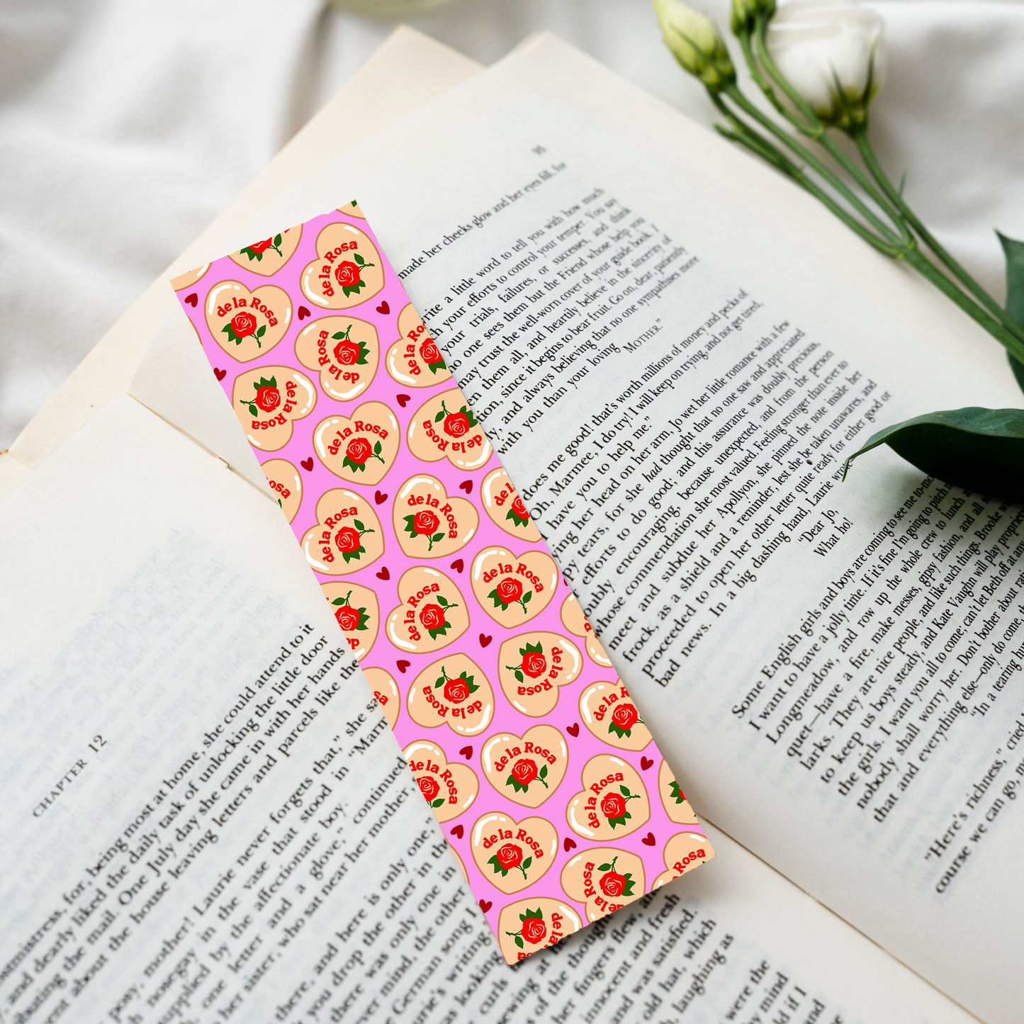 Valentine's Heart Mazapan Bookmark (Pink)