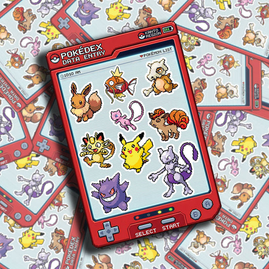 Pokemon Kanto Sticker Sheet