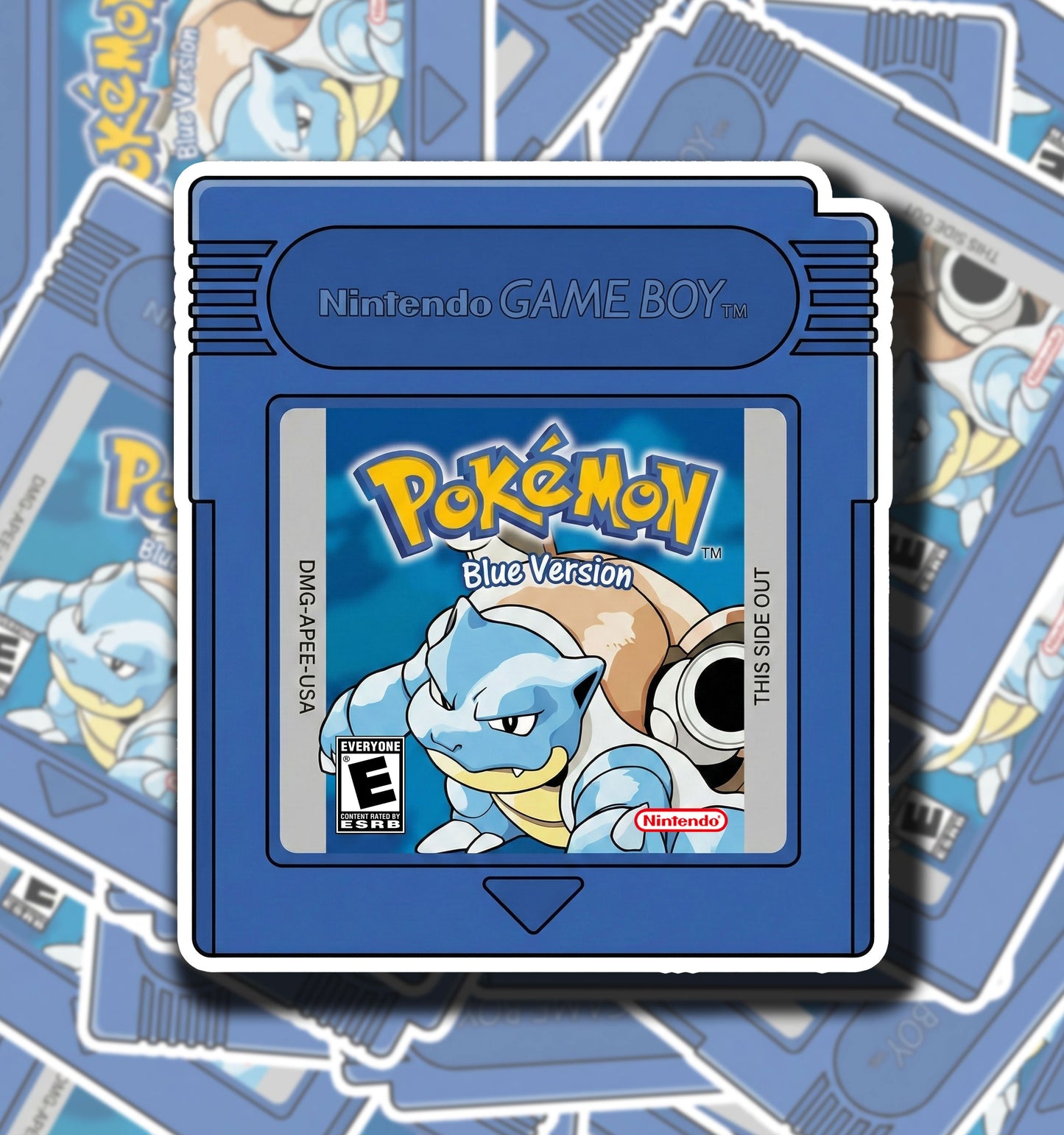 Poke Cartridge Blue Stikcer