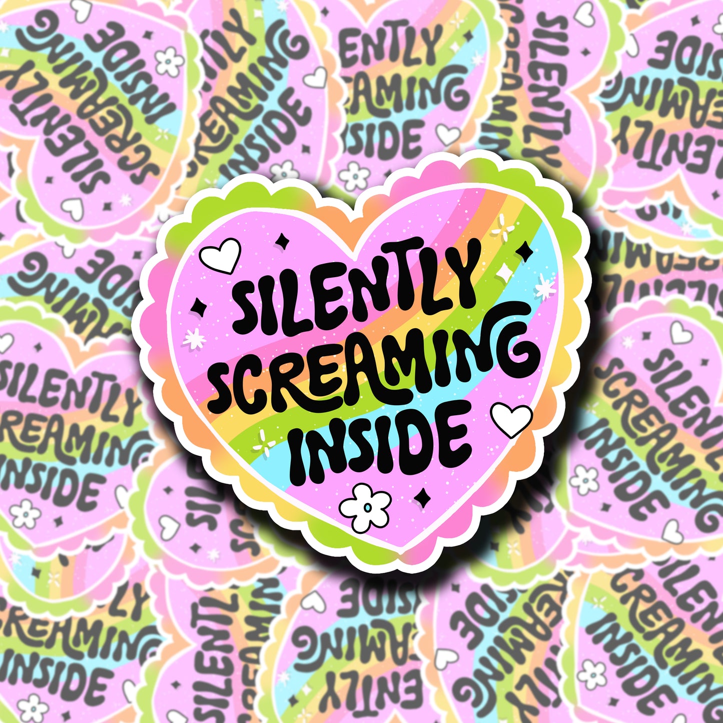 Silently Screaming Sticker (holographic)