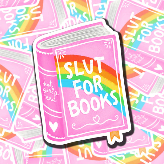Slut For Books Sticker
