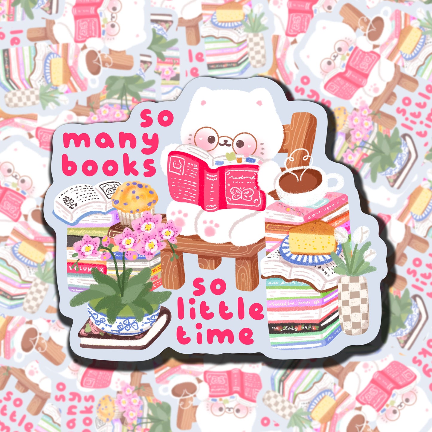 So Many Books Sticker
