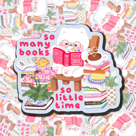 So Many Books Sticker