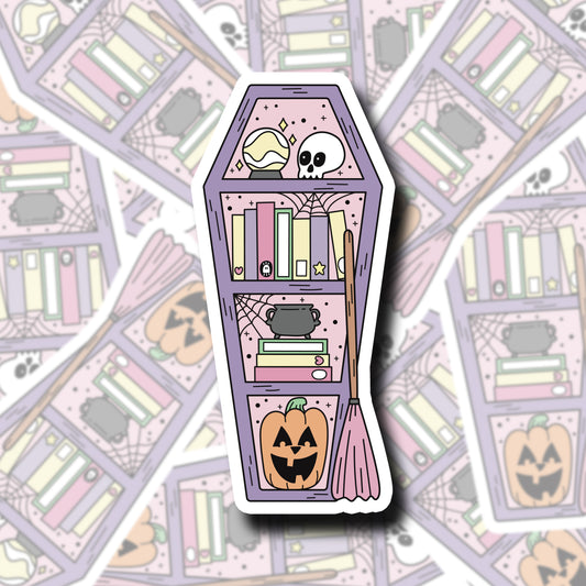 Spooky Bookshelf Sticker