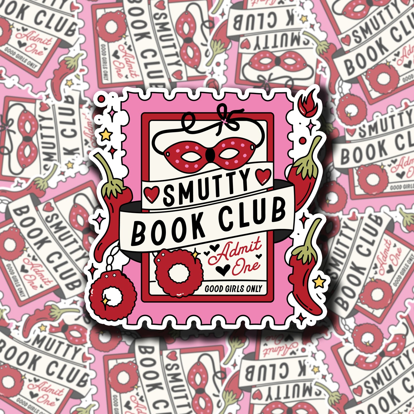 Smutty Book Club Stamp Sticker