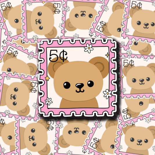 Kawaii Bear Stamp Sticker