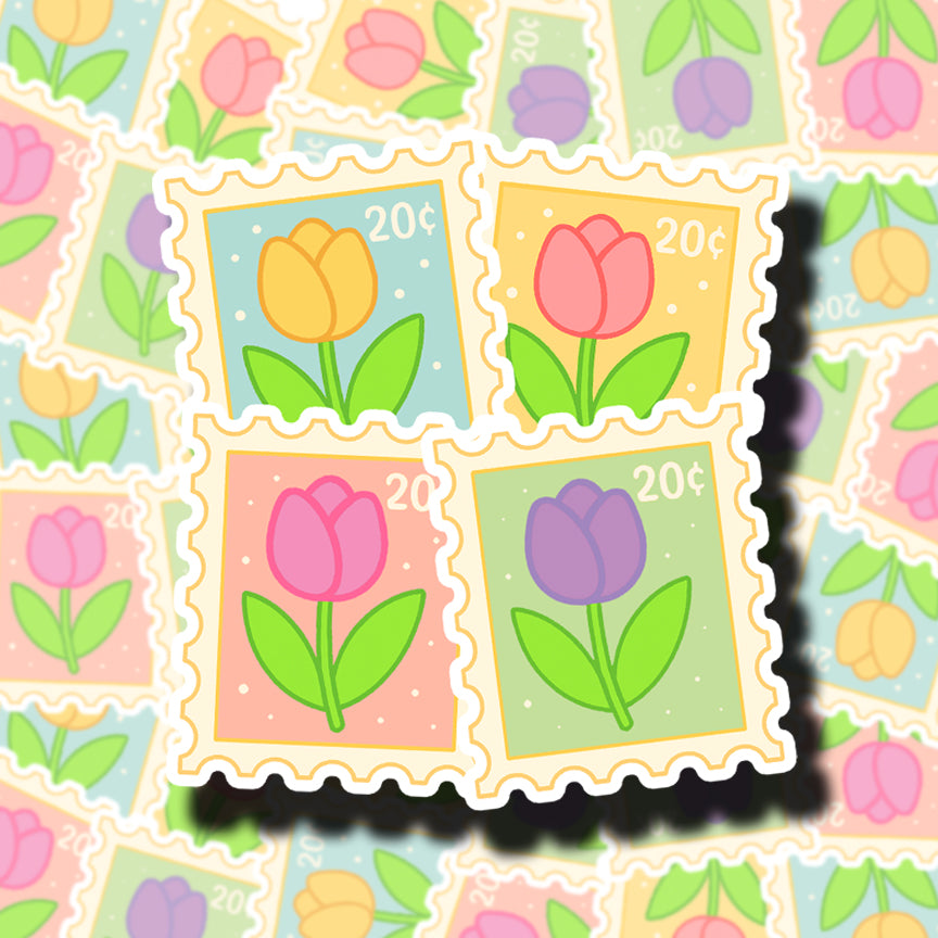 Tulips Stamps Sticker Bundle
