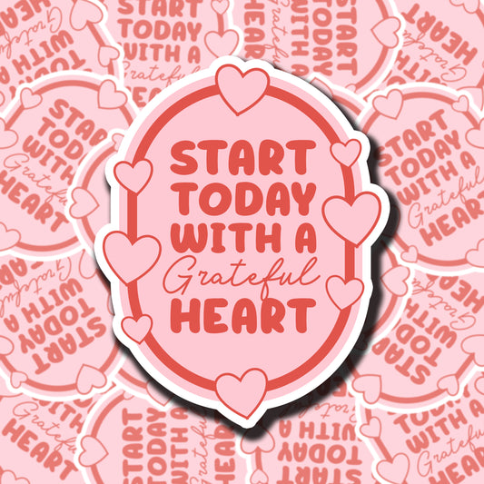 Grateful Heart Sticker