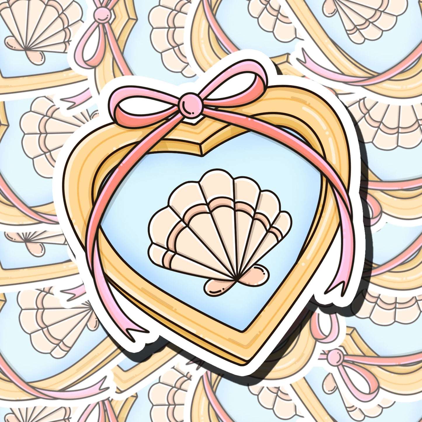 Seashell Locket Sticker