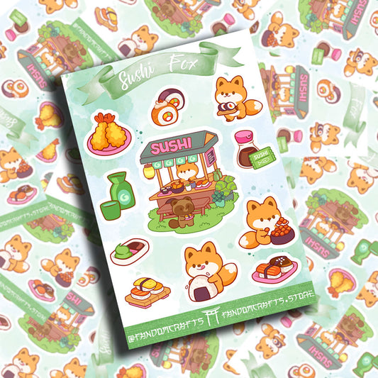 Sushi Fox Sticker Sheet