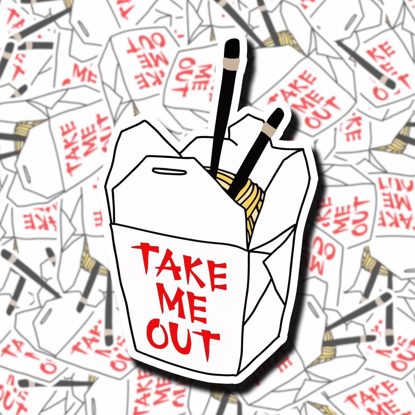 Take Out Box Sticker