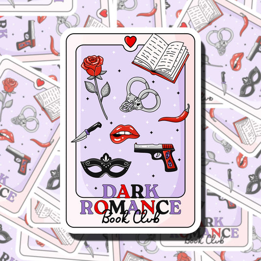 Dark Romance Book Club Tarot Card Sticker
