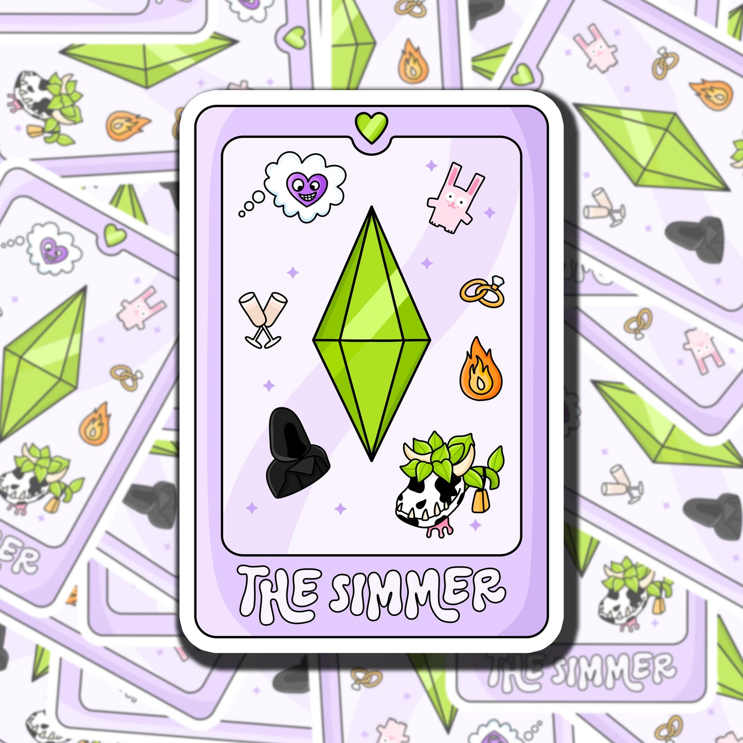 The Simmer Tarot Card Sticker
