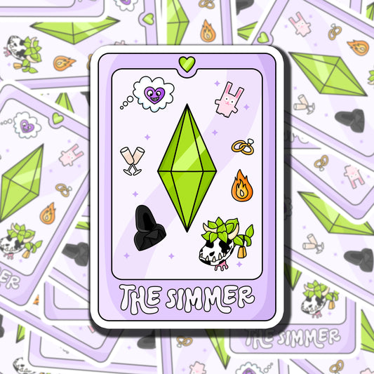 The Simmer Tarot Card Sticker