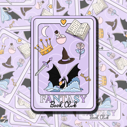 Fantasy Book Club Tarot Card Sticker