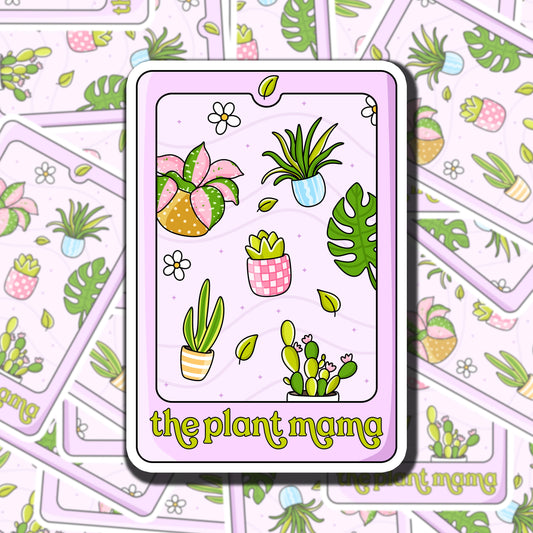 The Plant Mom Tarot Card Sticker