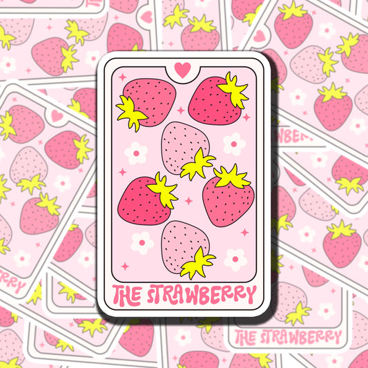 The Strawberry Tarot Card Sticker