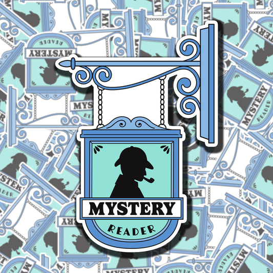 Bookish Mystery Tavern Sign Sticker