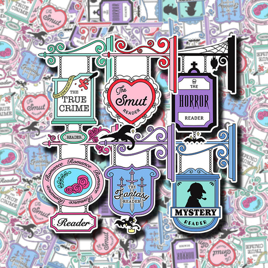 Bookish Bookstore Sign Sticker Bundle