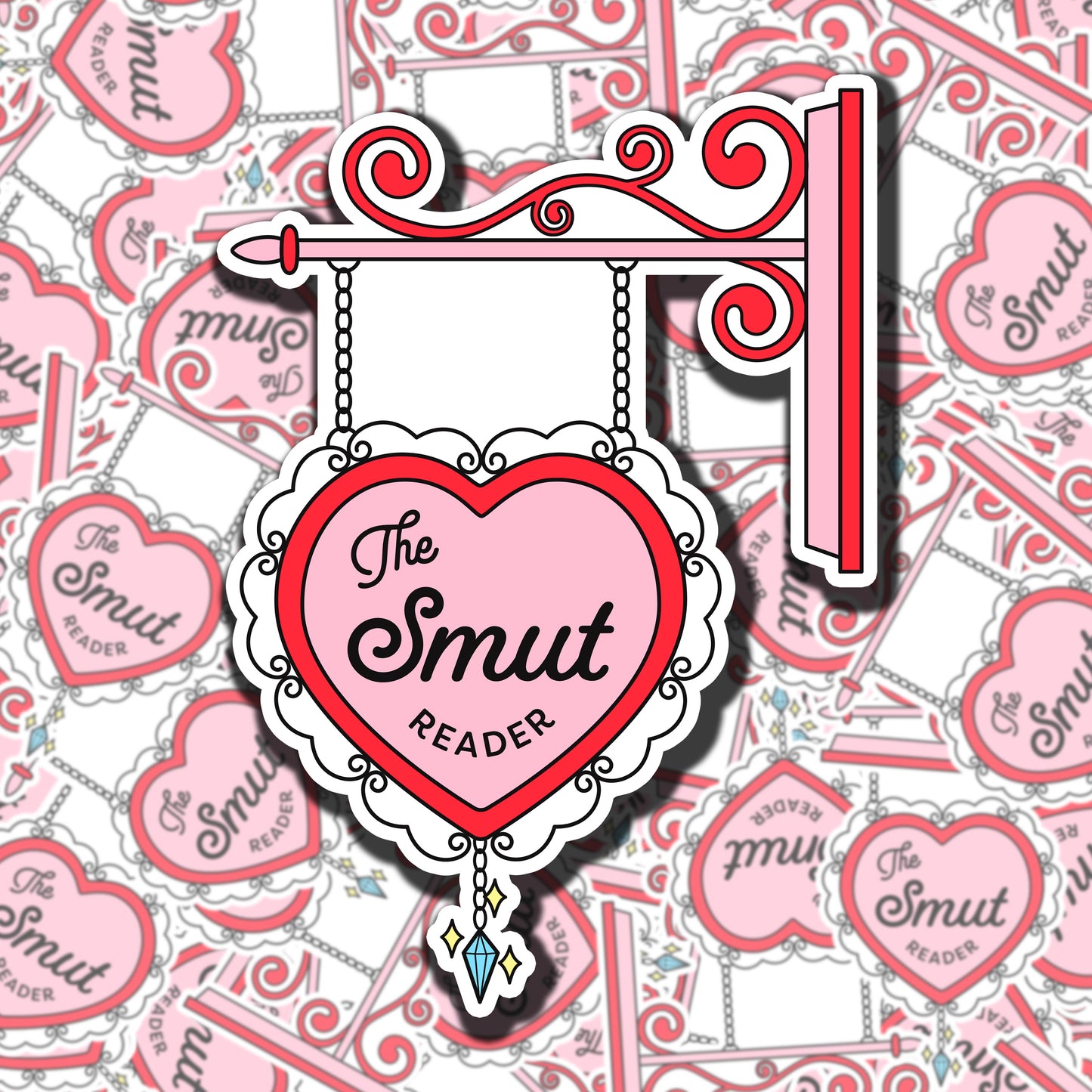 Bookish Smut Tavern Sign Sticker