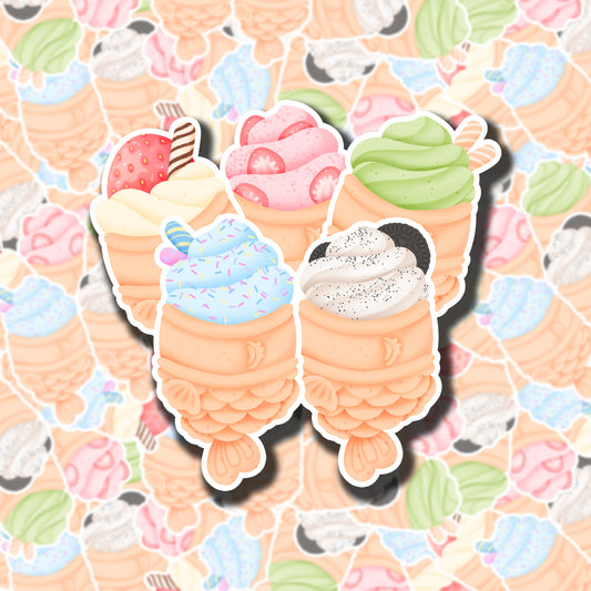 Taiyaki Snack Sticker Pack (holographic)