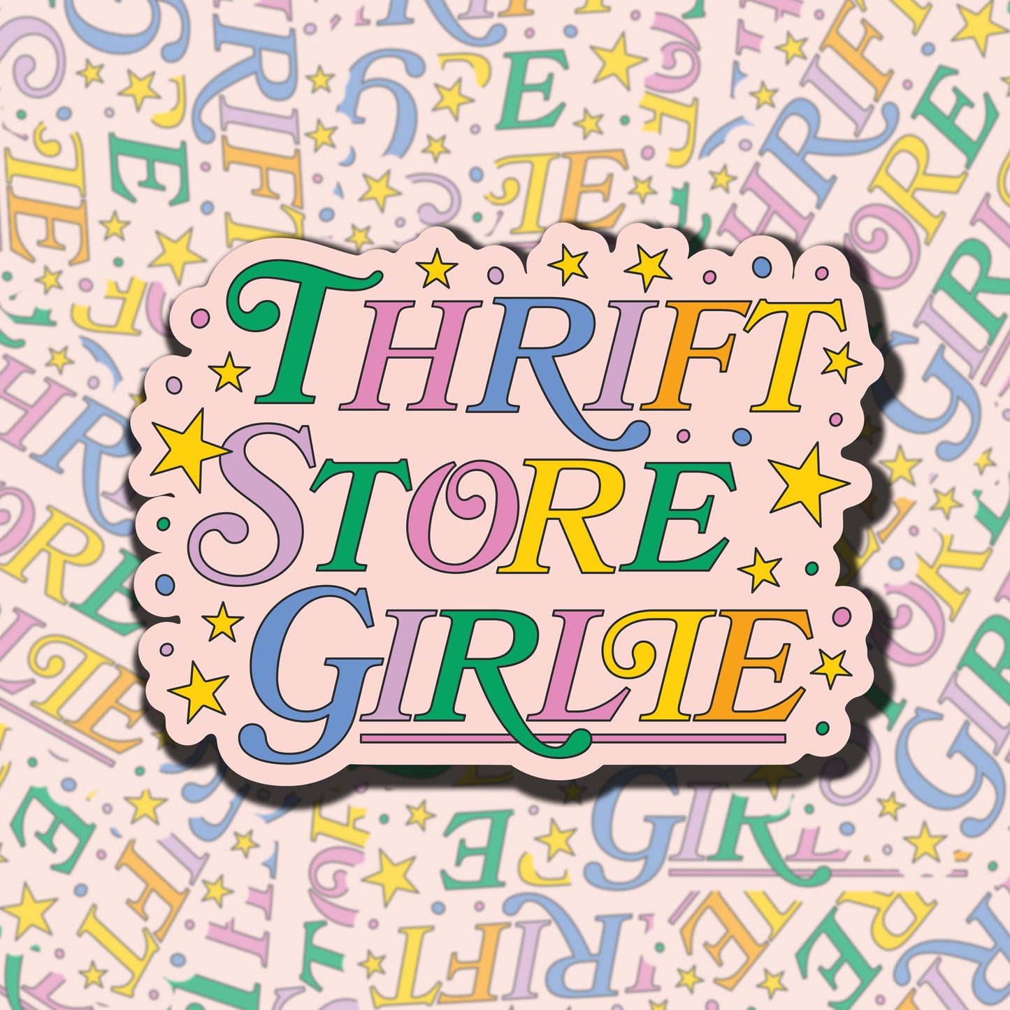 Thrift Store Girlie Sticker