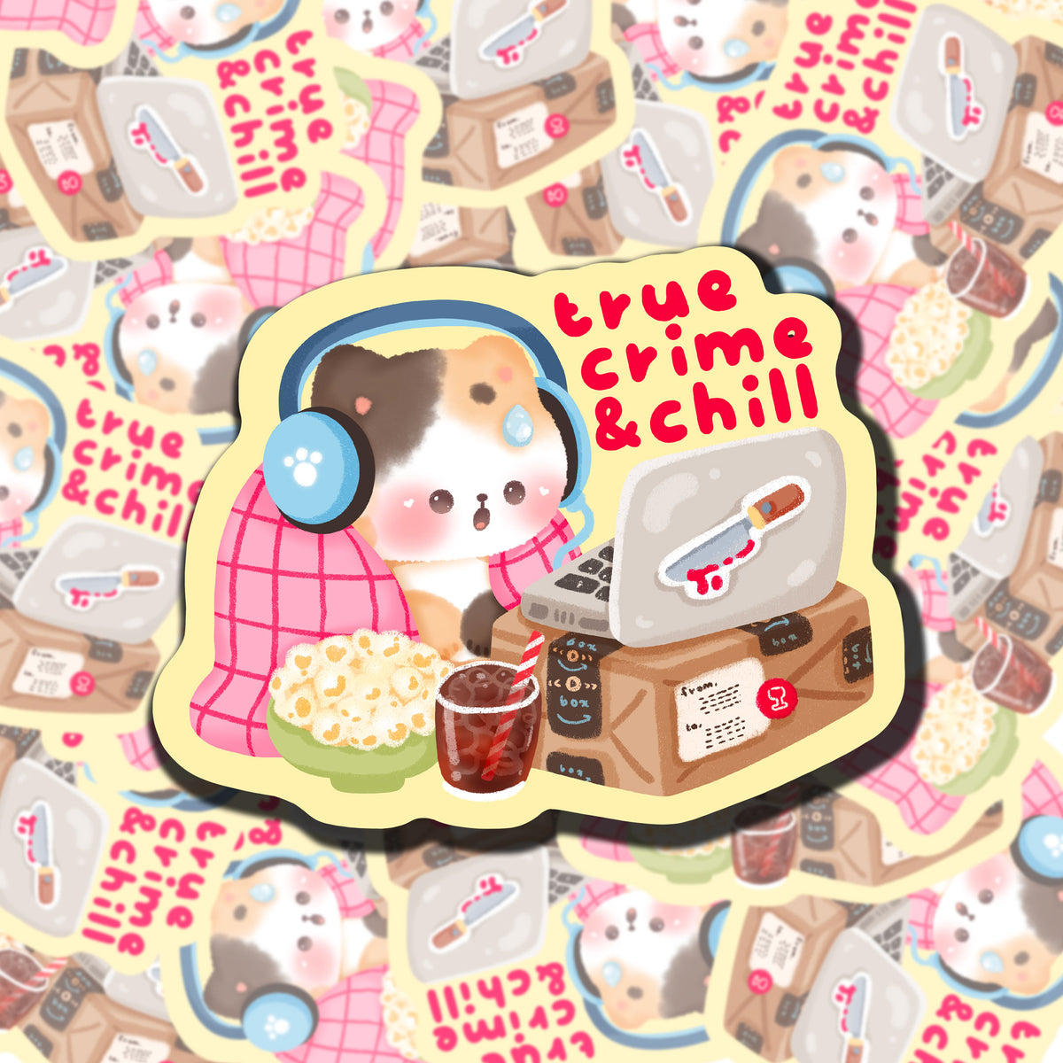 True Crime And Chill Sticker